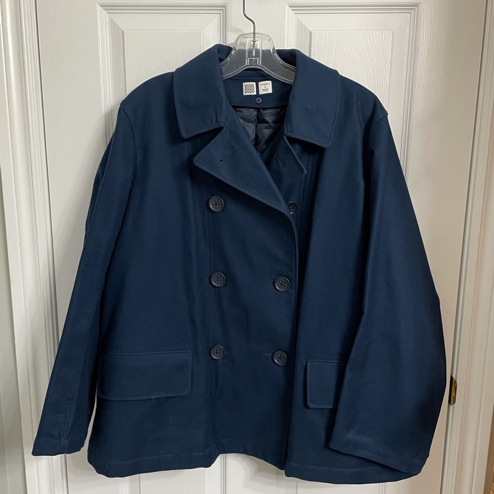 UNIQLO Cotton Peacoat with Down-lined vest.